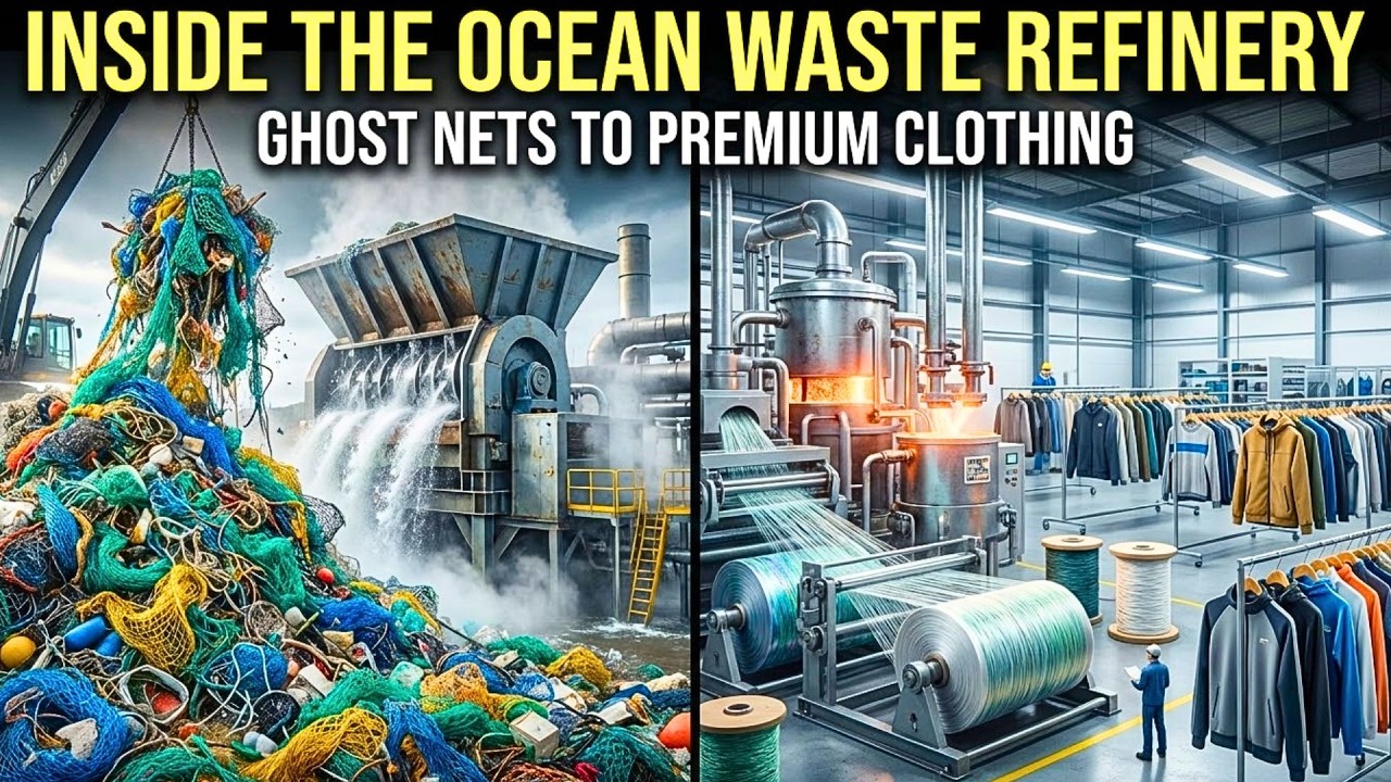 Inside Ocean Waste Refinery – How Millions Tons of Ghost Fishing Nets Are Spun Into Premium Clothing