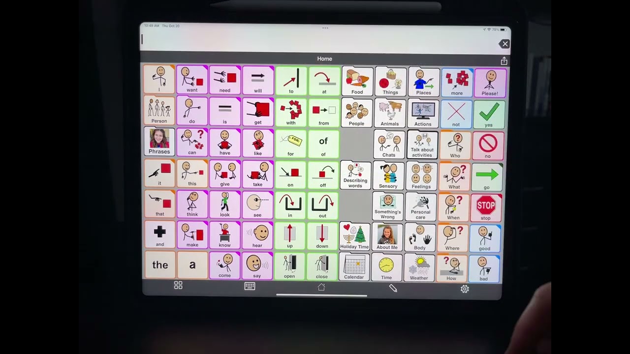 Changing button and screen appearance (a few basics) in Proloquo2Go