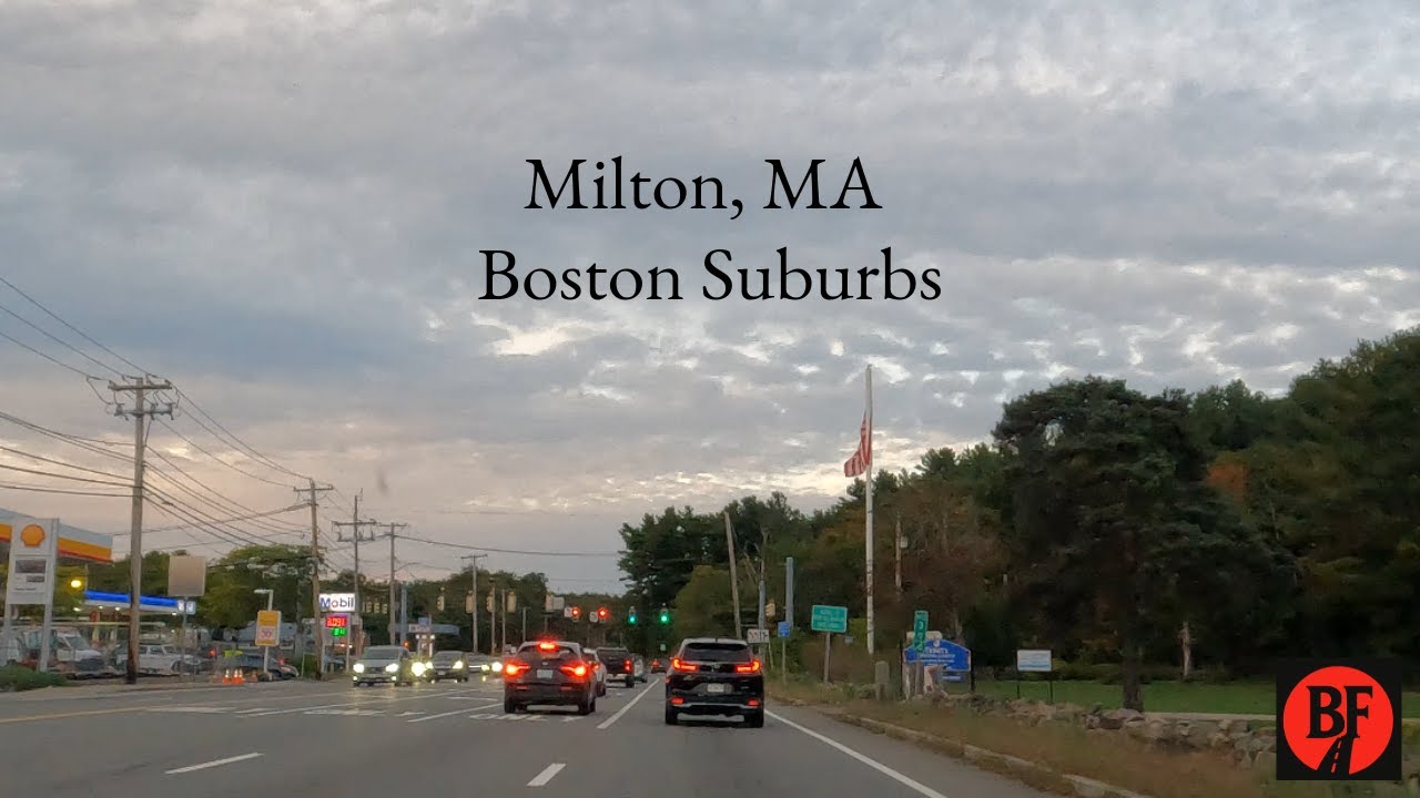 Driving Around Milton, MA | Boston Suburbs [4K]