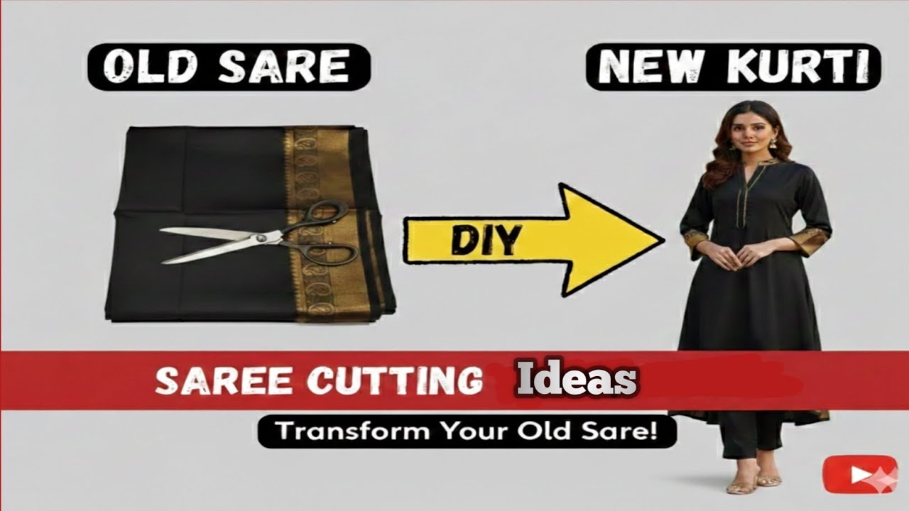 🧐Purani Saree Se Kurti Kaise Banaye🧐 #fashion #viral #diy #trending #cuttingskills #saree #kurti 