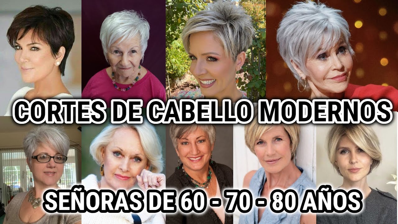 CORTES de CABELLO MODERNOS SEÑORAS DE 60 A 80 AÑOS/ CORTES  PELO PARA MUJERES DE 60 70 Y 80 AÑOS