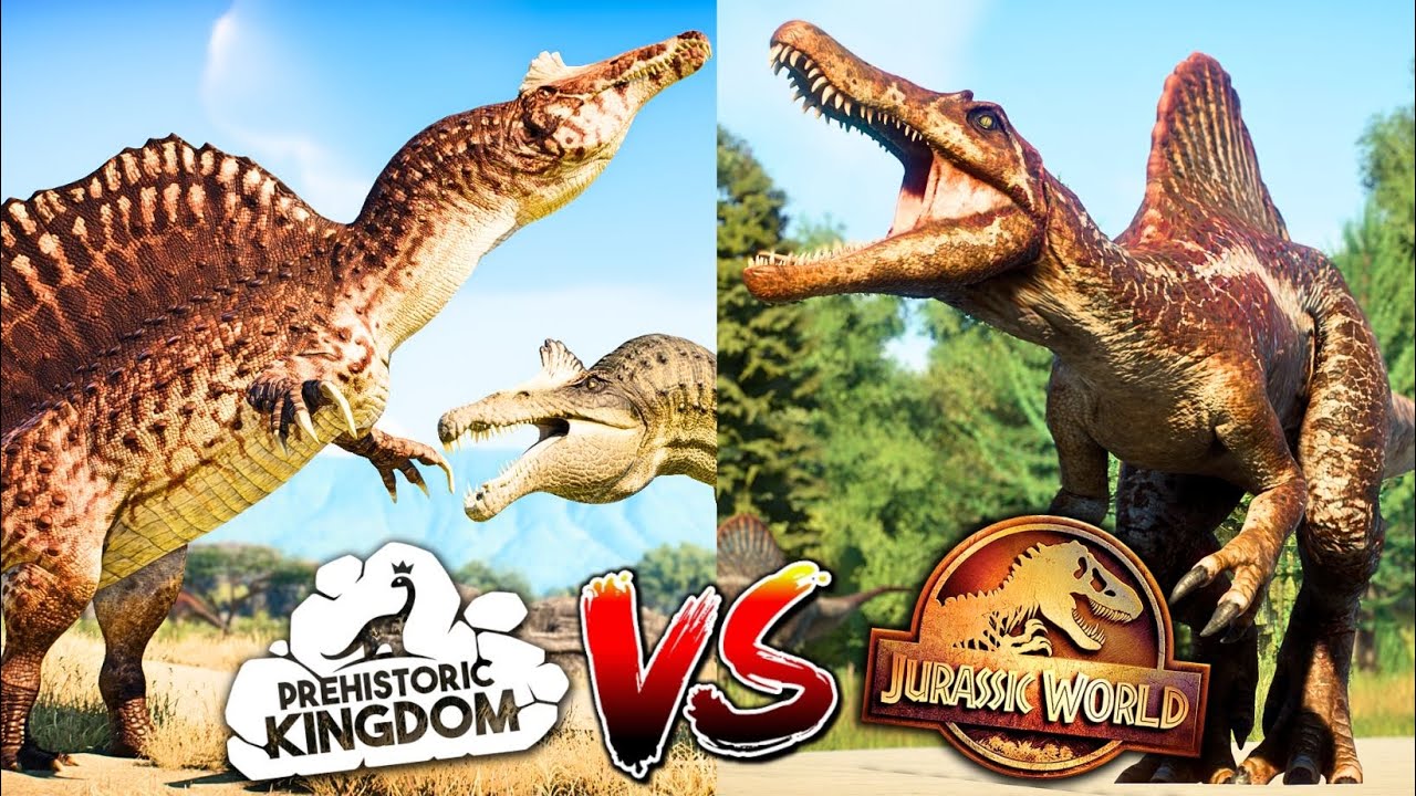 What Is The Best SPINOSAURUS?: JWE2 vs PREHISTORIC KINGDOM | Spinosaurus Comparison