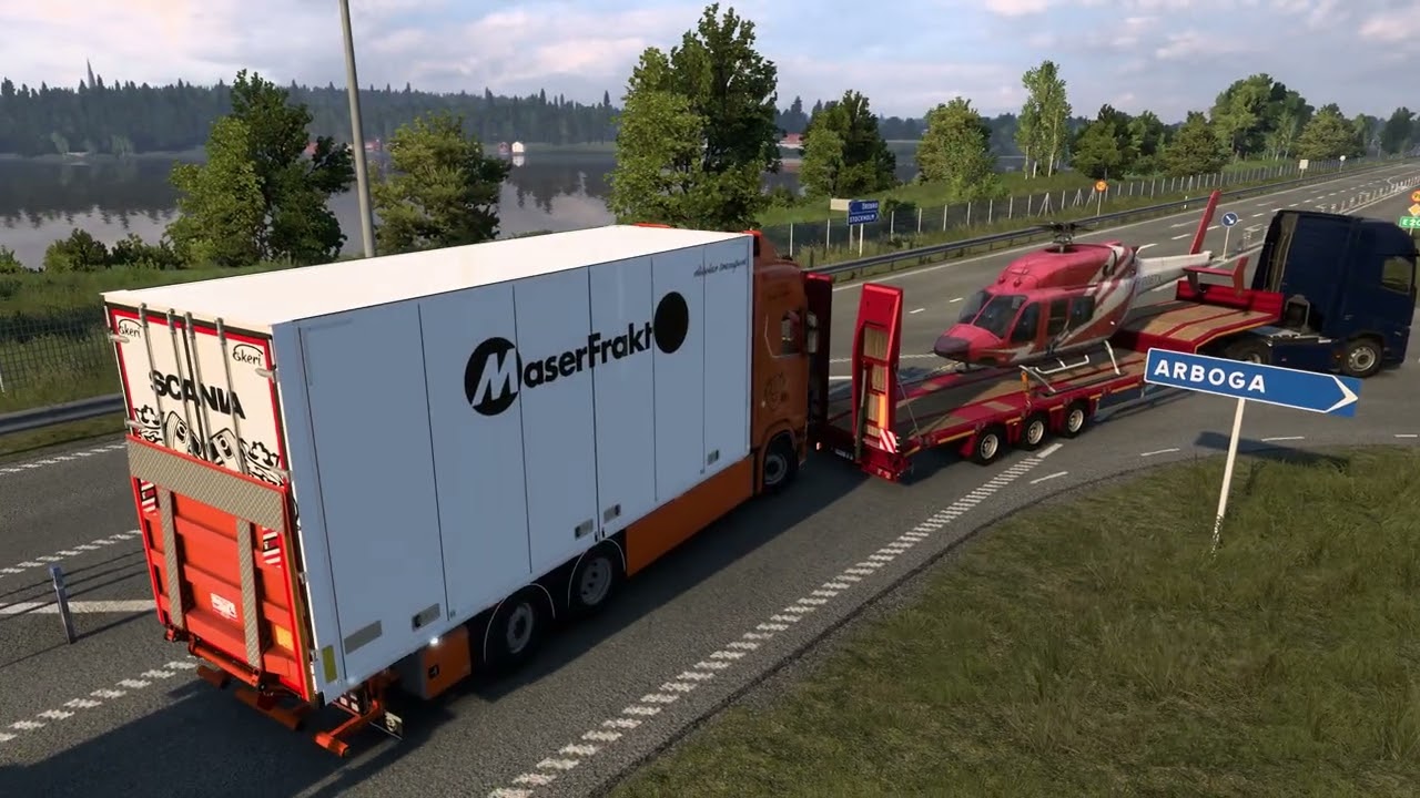 Truck drive in sweden. Västerås to Stockholm. ETS2
