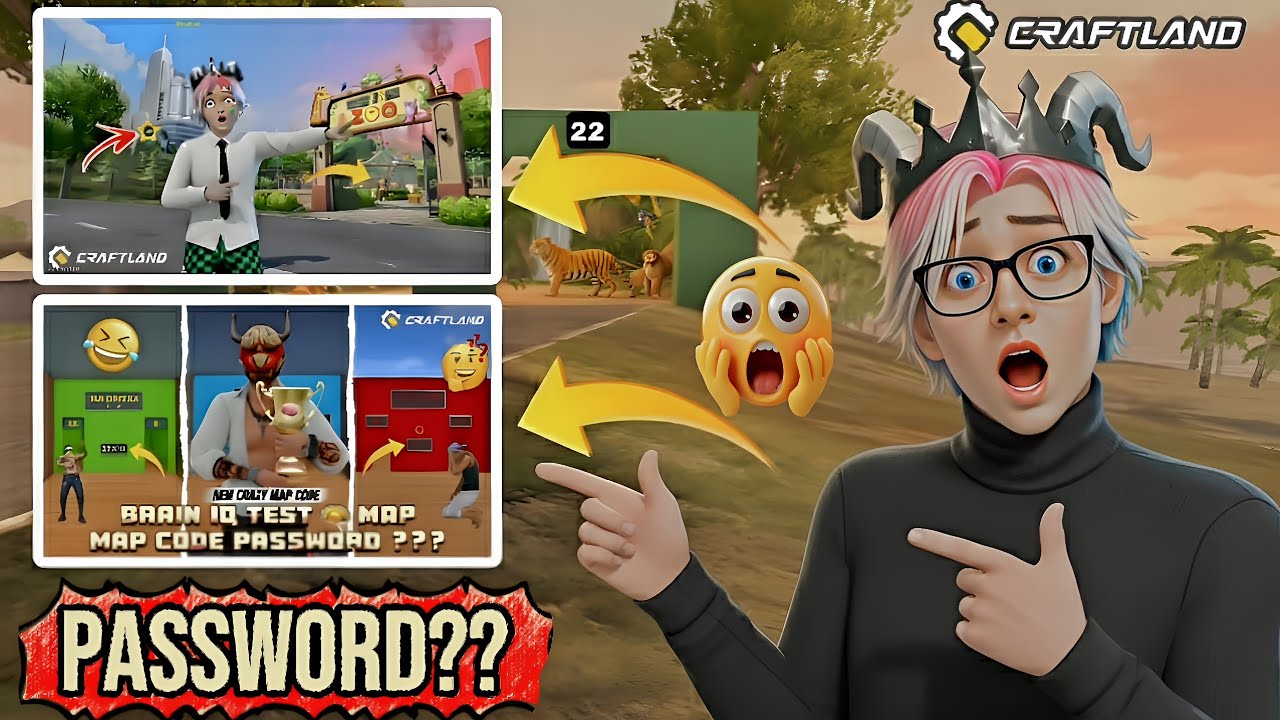 😱 Factory Zoo 🐘 & Brain 🧠 IQ Test Map Code Password Free Fire 🔑 | VIP GAMERS #freefire #craftland 