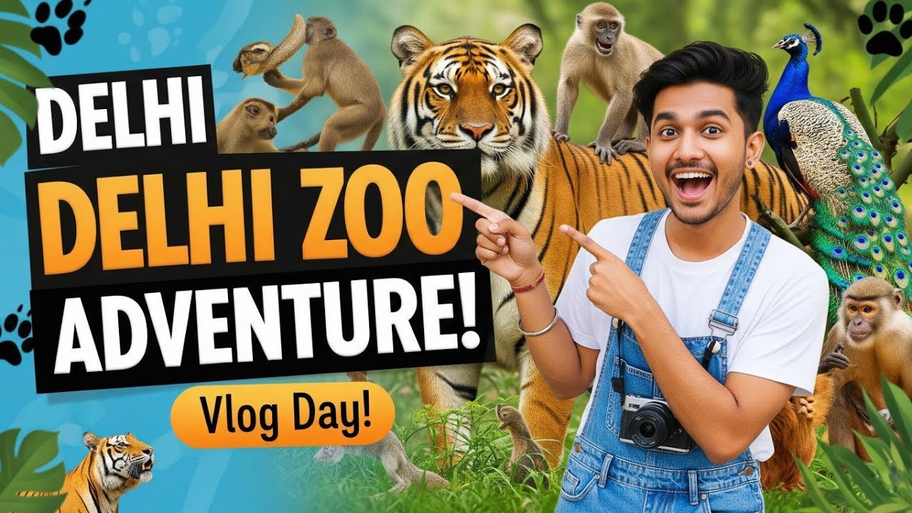 दिल्ली चिड़ियाघर का पूरा टूर। Delhi Zoo Vlog 🦁 | Sher, Hathi, Leopard & Ostrich Live View 2026