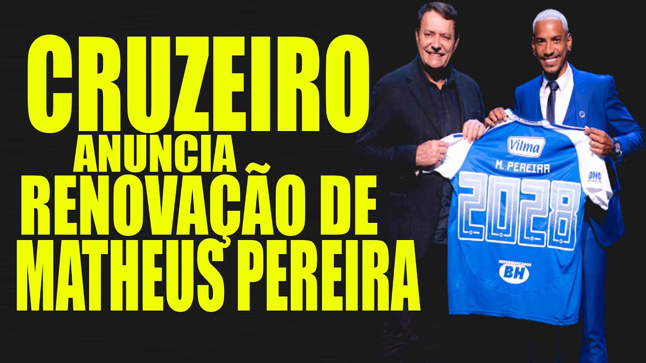 Cruzeiro oficializa renovação com Matheus Pereira até 2028