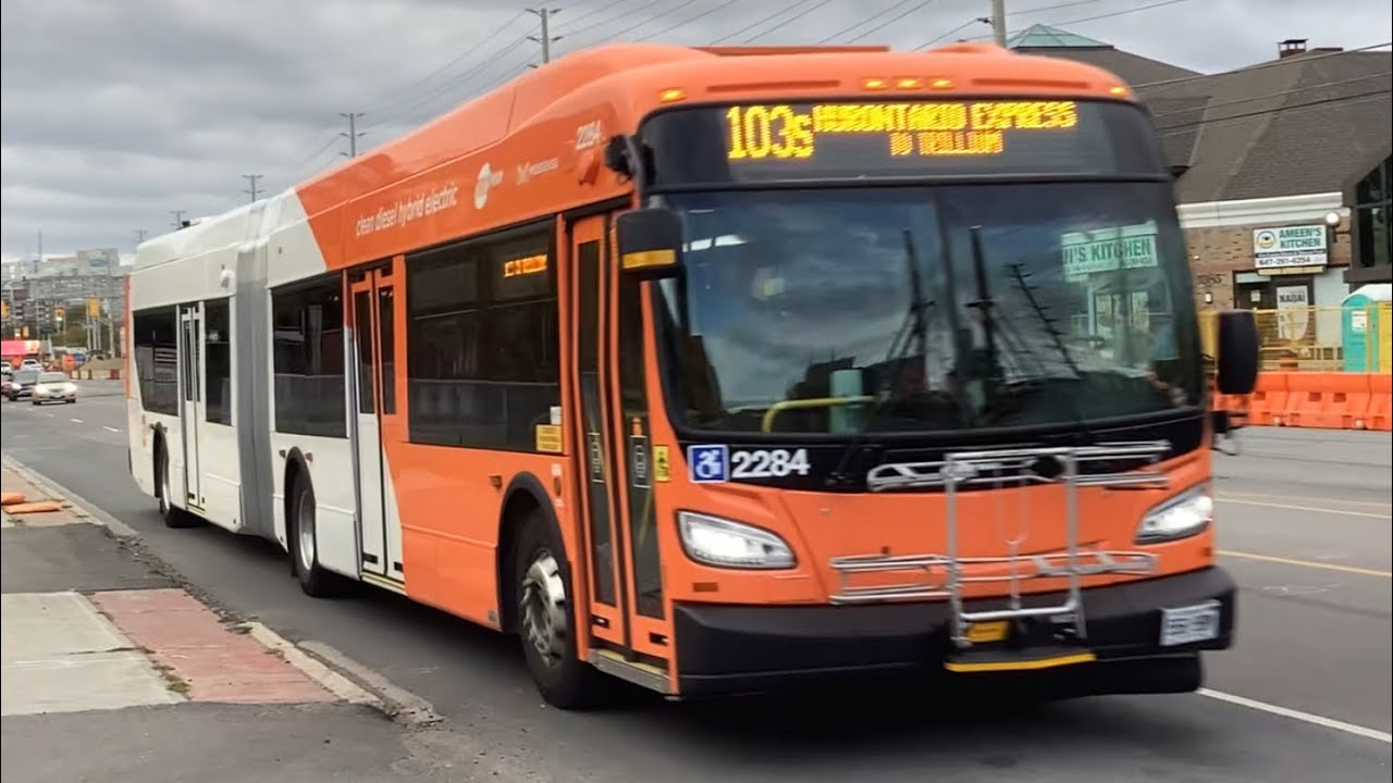 MiWay | 2022 New Flyer XDE60 2284 Route 103S Hurontario Express to Trillium