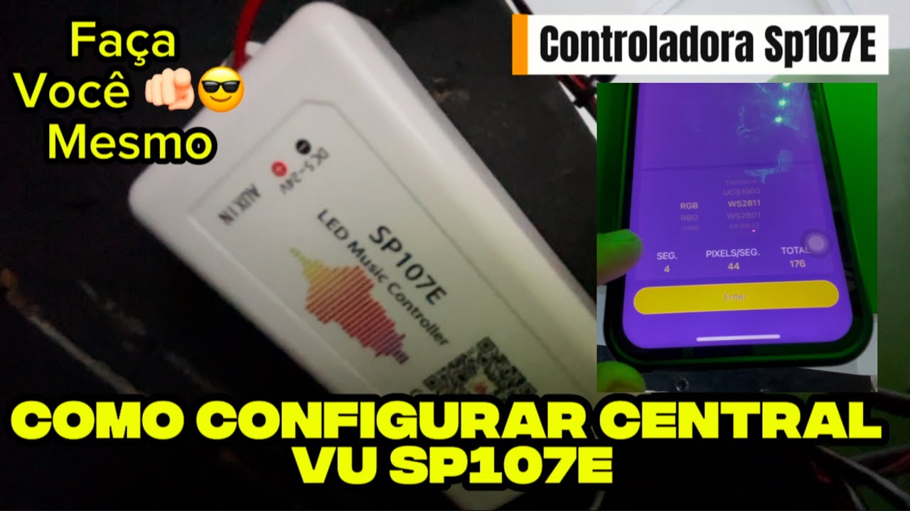 Como configurar central controladora led vu sp107e