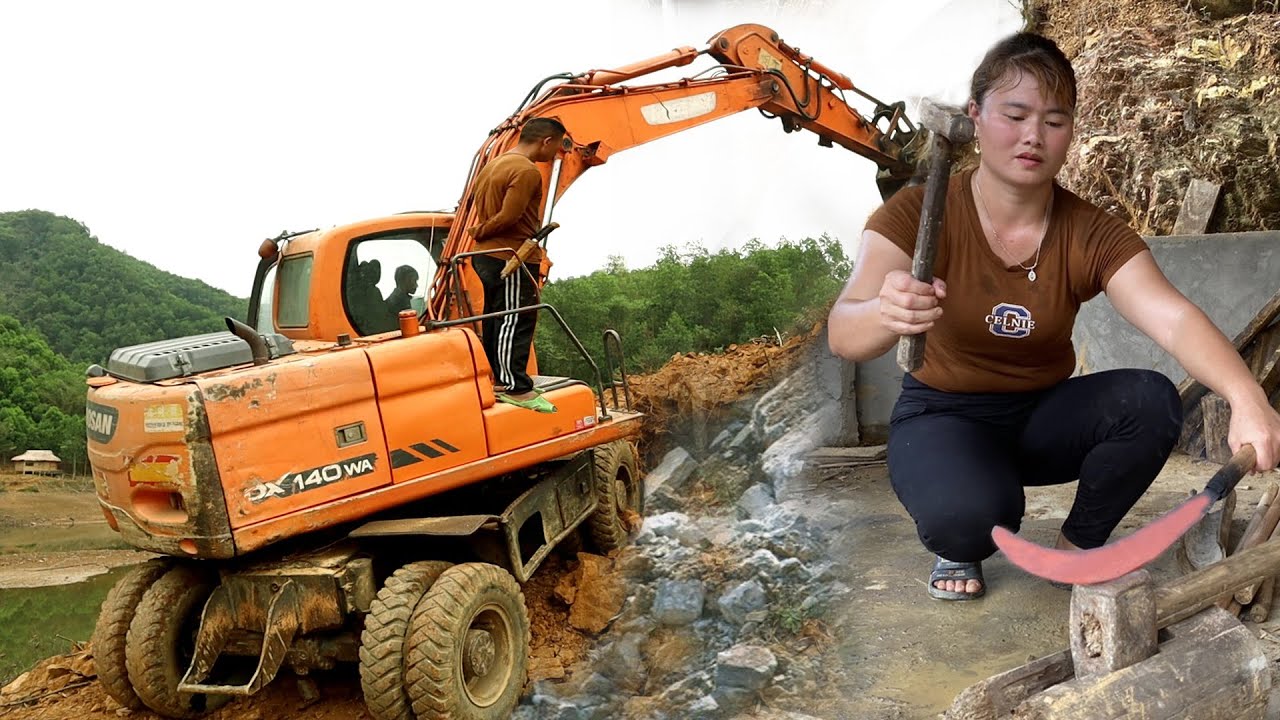 DESIGN and BUILD Project For New House, Use A Large Excavator, Smithy house \ Blacksmith Girl