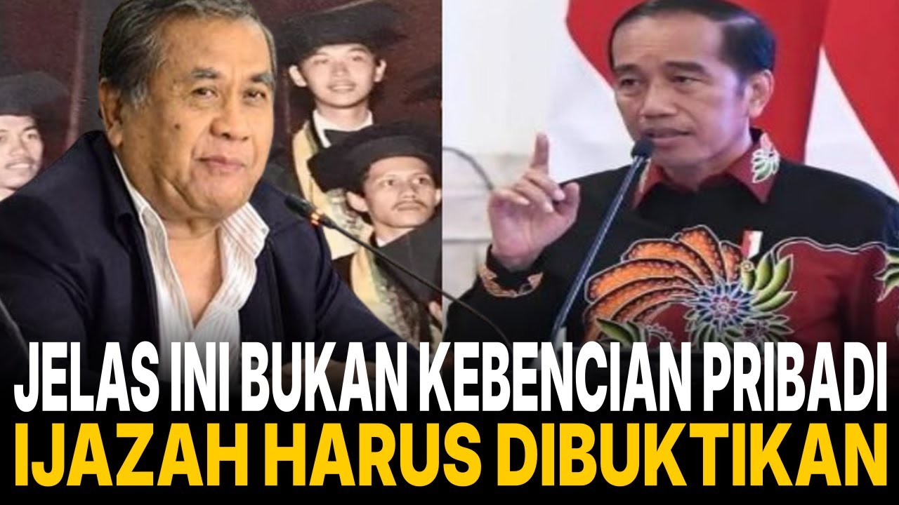 Pakar Hukum : JELAS INI BUKAN KEBENCIAN PRIBADI, IJAZAH HARUS DIBUKTIKAN