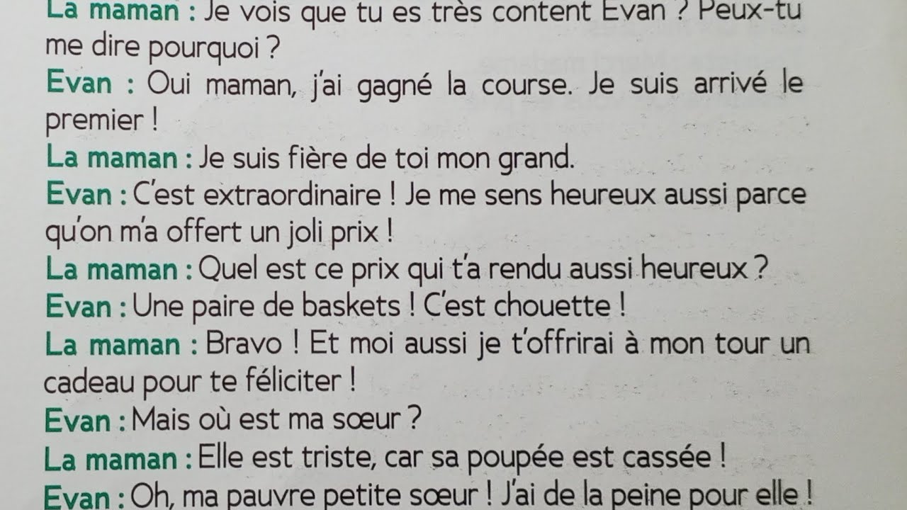 CE1 : Dialogue 9 ( Dire ce qu'on  ressent) . Le trésor des mots .