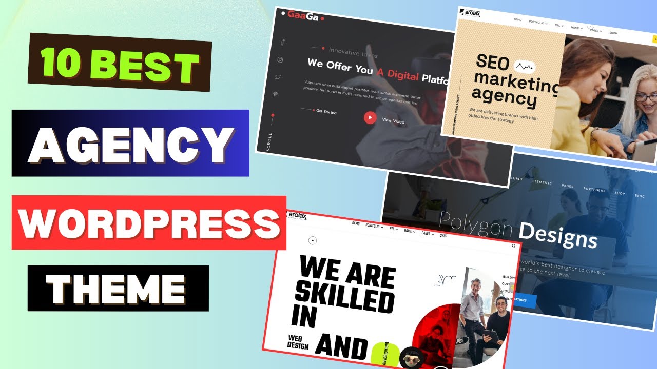 10 Best Agency WordPress Themes. Top WordPress Themes for Startup, Creative Agency WordPress Website