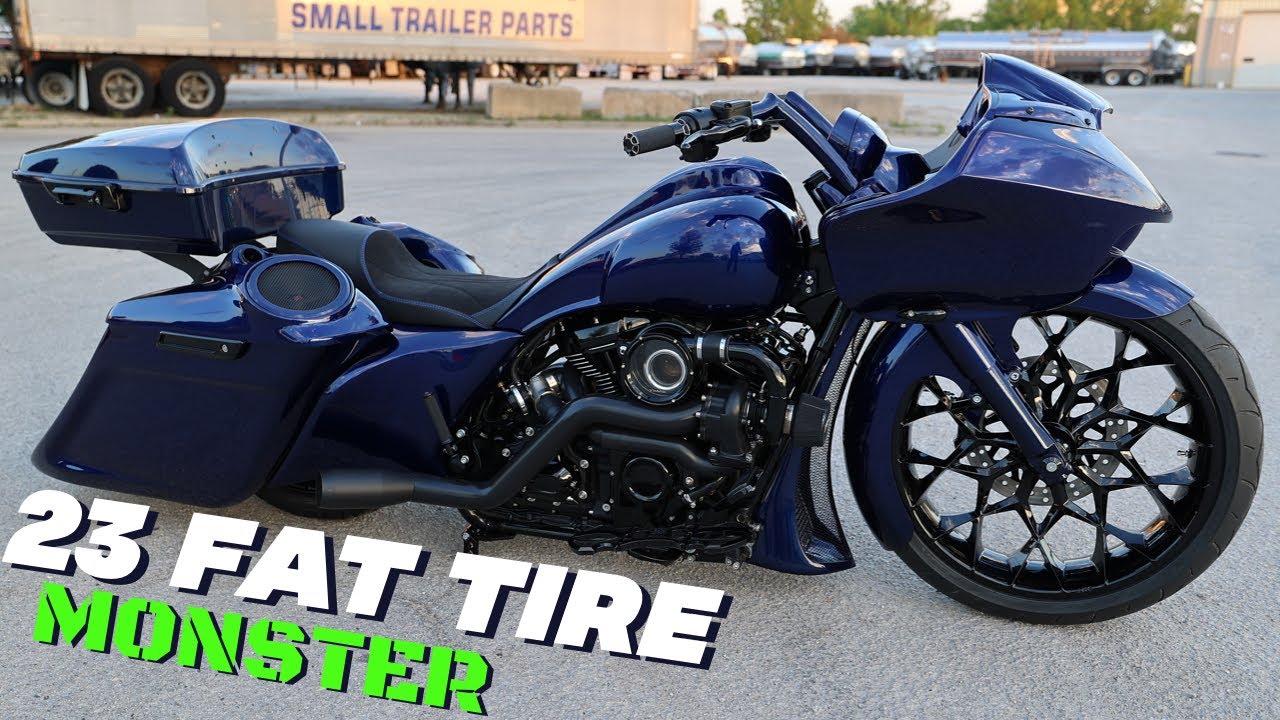 MONSTER 23” Harley Road Glide Fat Tire Custom Bagger