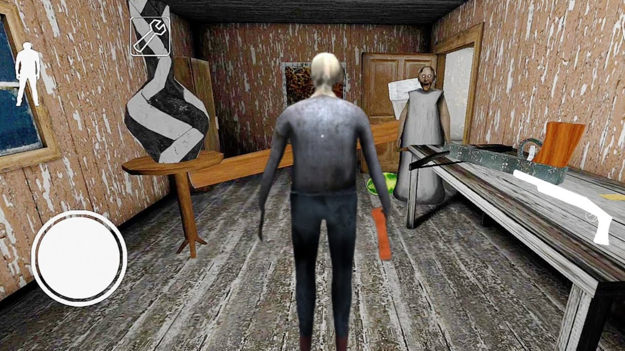 PLAYING AS GRANDPA IN GRANNY CHAPTER 1 GAMEPLAY ESCAPE IN DOOR HORROR GAME 