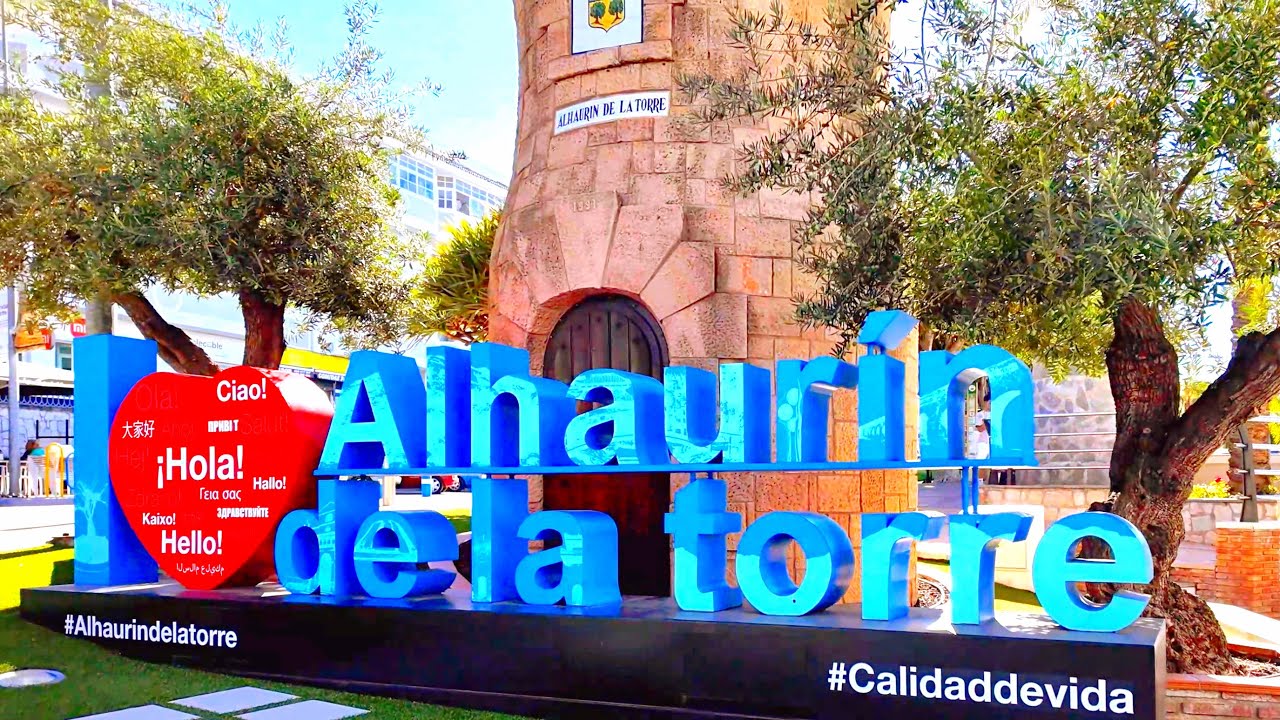 Alhaurín de la Torre (Malaga Spain) 4K Relaxing Walking Tour 🇪🇸 Siesta in the city