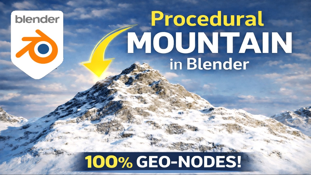 How to make Procedural Mountain Generator I Geometry node