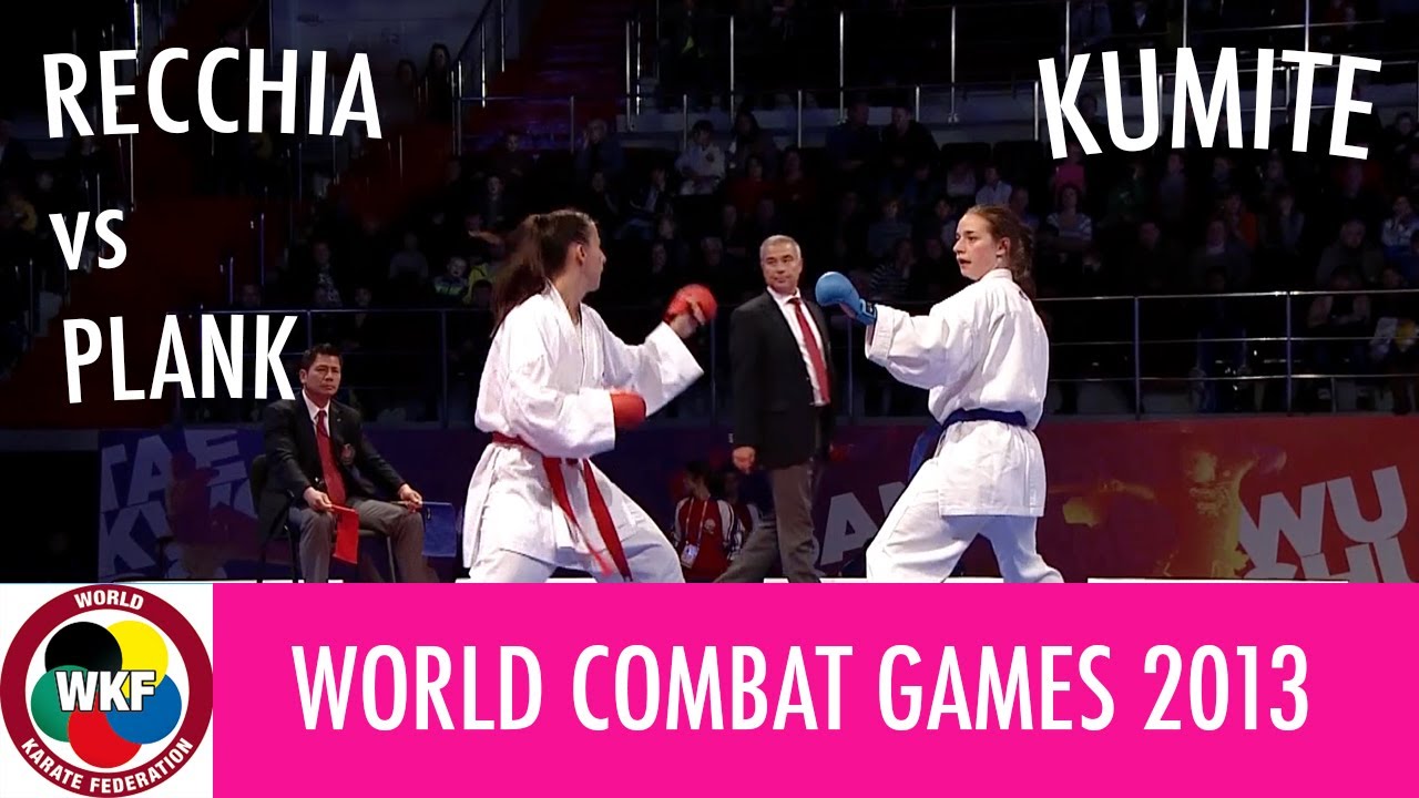 World Combat Games 2013. RECCHIA vs PLANK. Karate Women's Kumite -50kg. Bronze Medal Fight