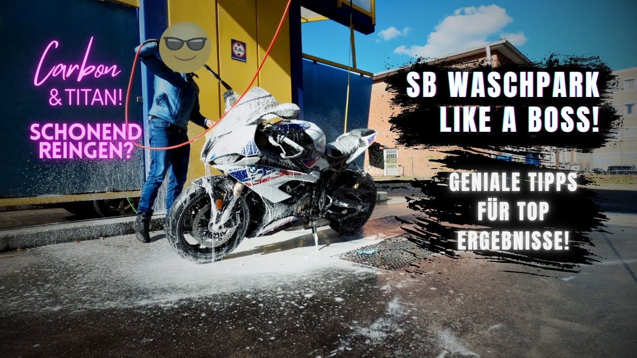 Motorrad waschen im SB Wasch Park - Top Tipps für Carbon- und Titan-Teile