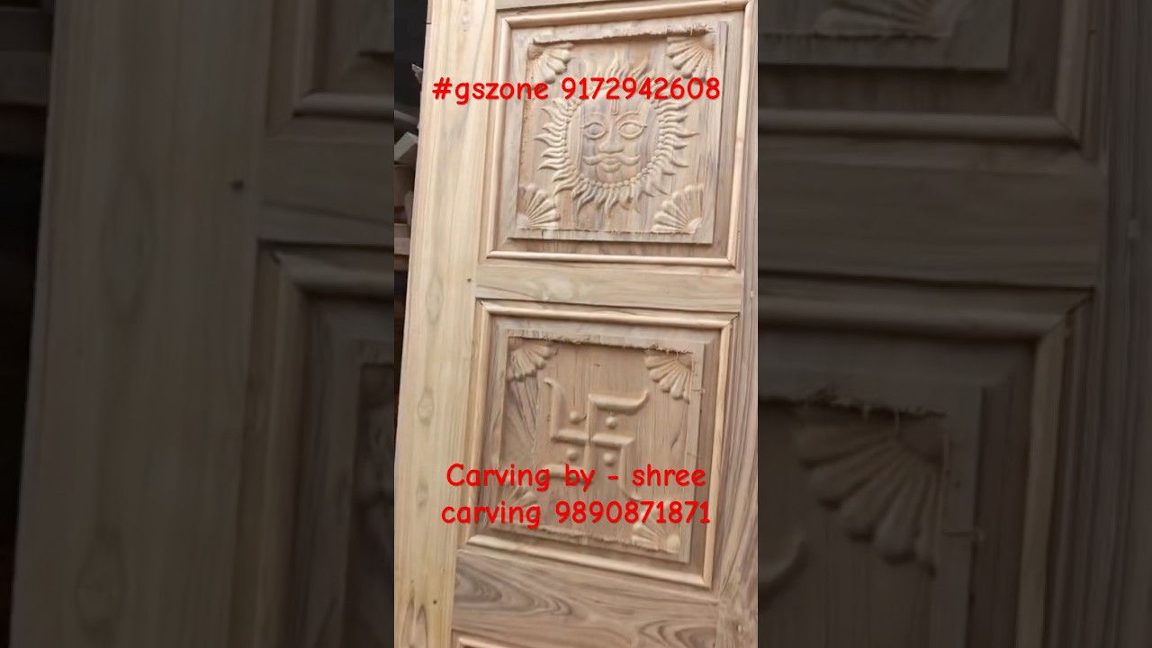 Pure Sagvan Temple Door carving ! Best Quality Result! Design by- 