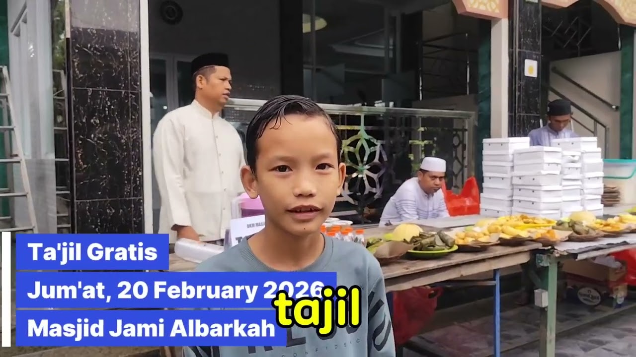 Keseruan berbuka puasa di masjid Jami Albarkah ta'jil gratis Hari ke-2