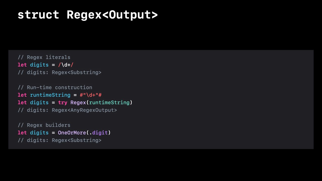 WWDC22: Meet Swift Regex | Apple