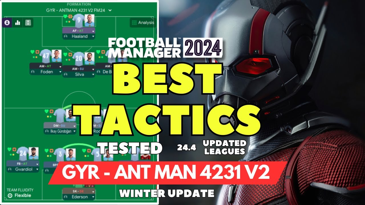 Протестирована лучшая тактика на FM24 &mdash; GYR &mdash; ANT MAN 4231 v2 &mdash; Football Manager 2024