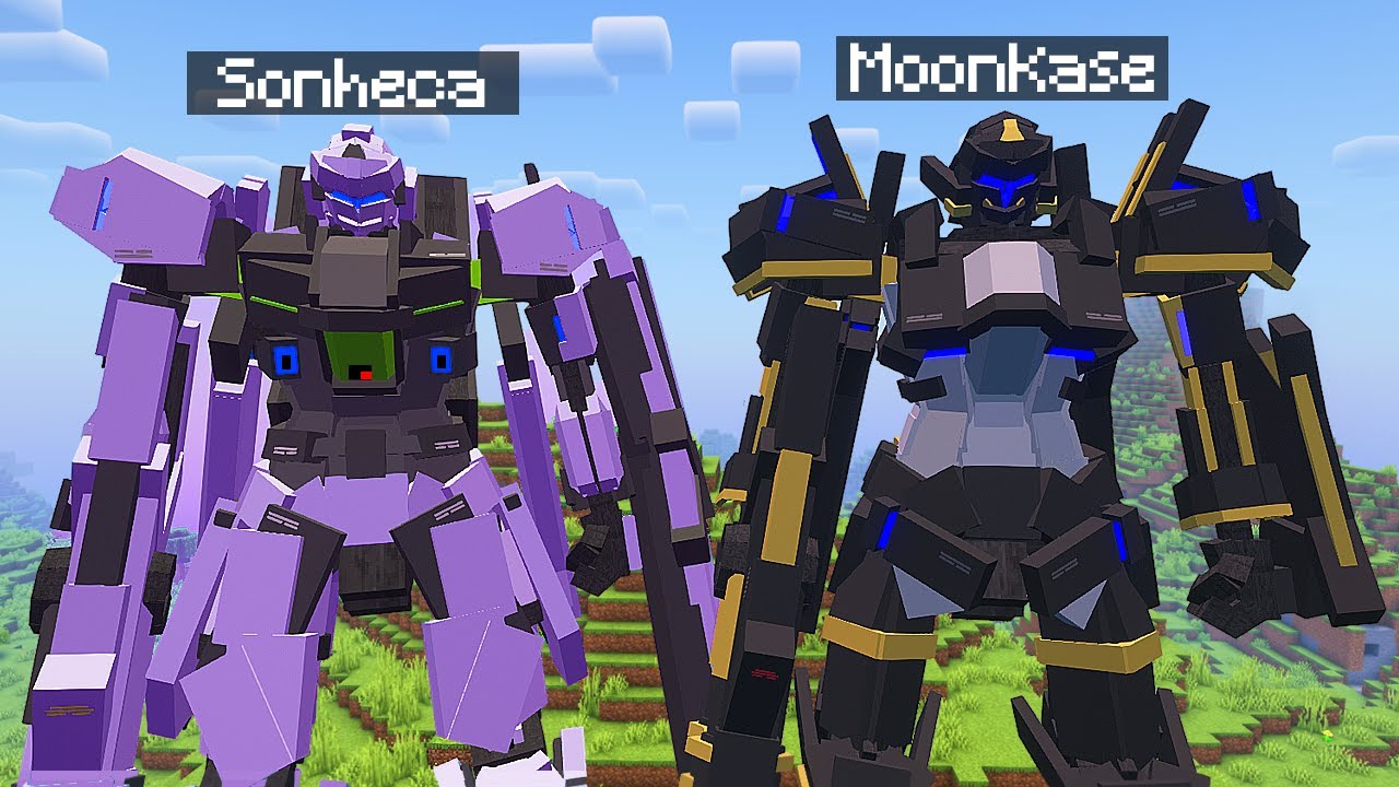 MINECRAFT mas nós temos ROBOS GIGANTES MANEIROS!!! (incrivel.)
