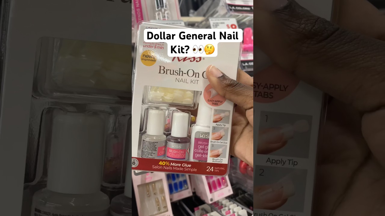 Dollar General Nails!?!👀🤔 #наращиваниеногтей #короткиеногти #дешевыеногти