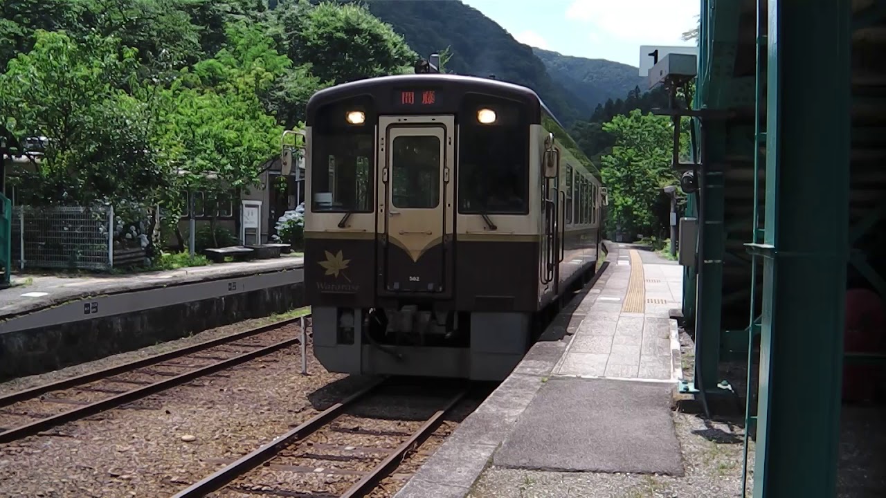 神戸駅へ入線・発車　わ鉄・WKT-500形