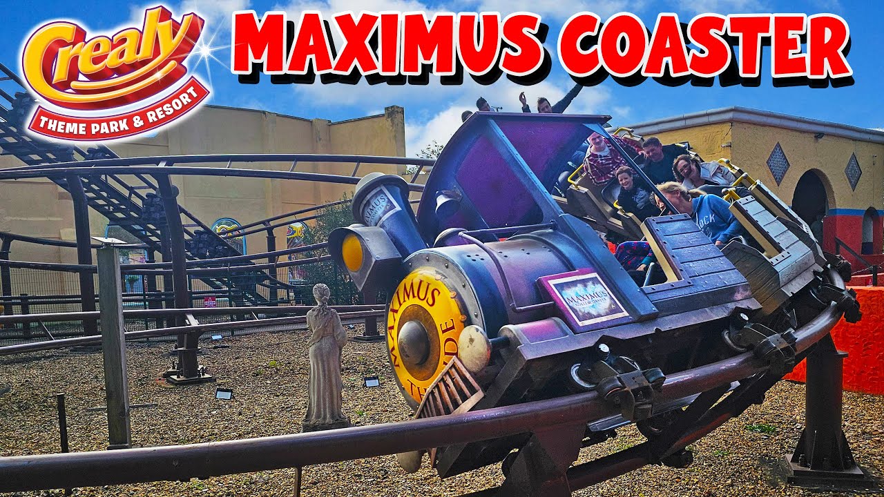 Maximus Rollercoaster On Ride at Crealy Theme Park (March 2025) [4K]