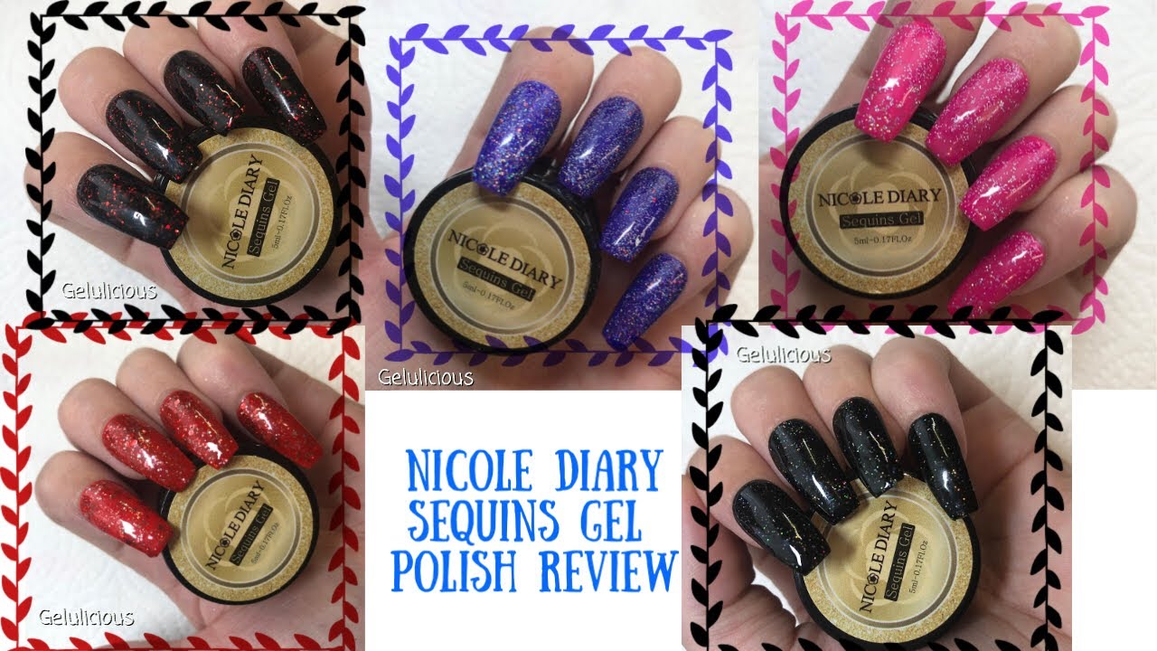 Nicole Diary Sequins Gel Polish Review Sent By  Born Pretty