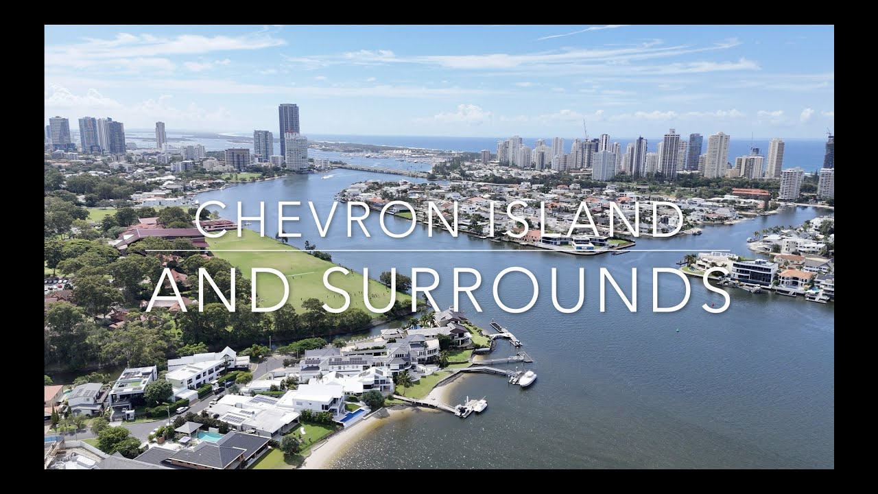 Chevron Island and surrounds - Gold Coast Australia - Drone 4k