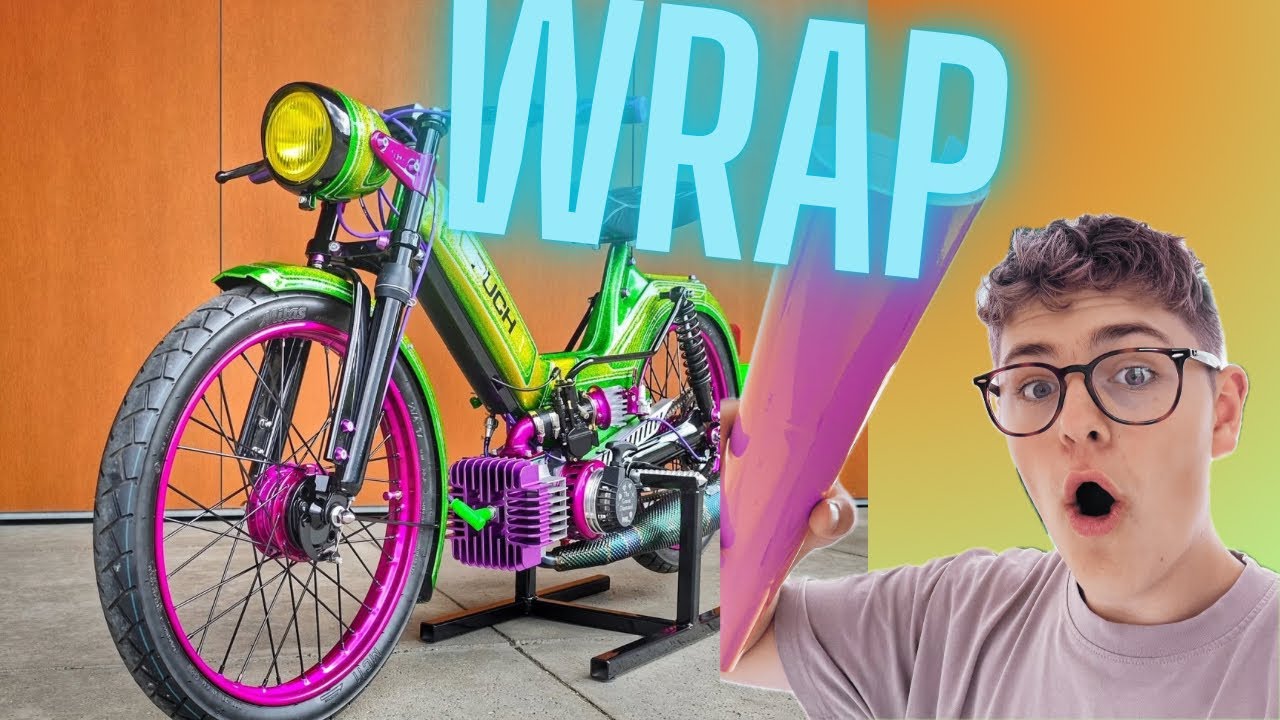 Kan man wrappe en puch maxi? Ny knallert? +Unboxing #puchmaxi #2stroke #moped #diy 