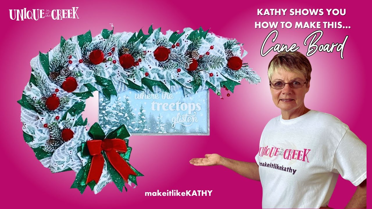 UNIQUE Design |  Cane Christmas Wreath | How to make a Wreath | UITC