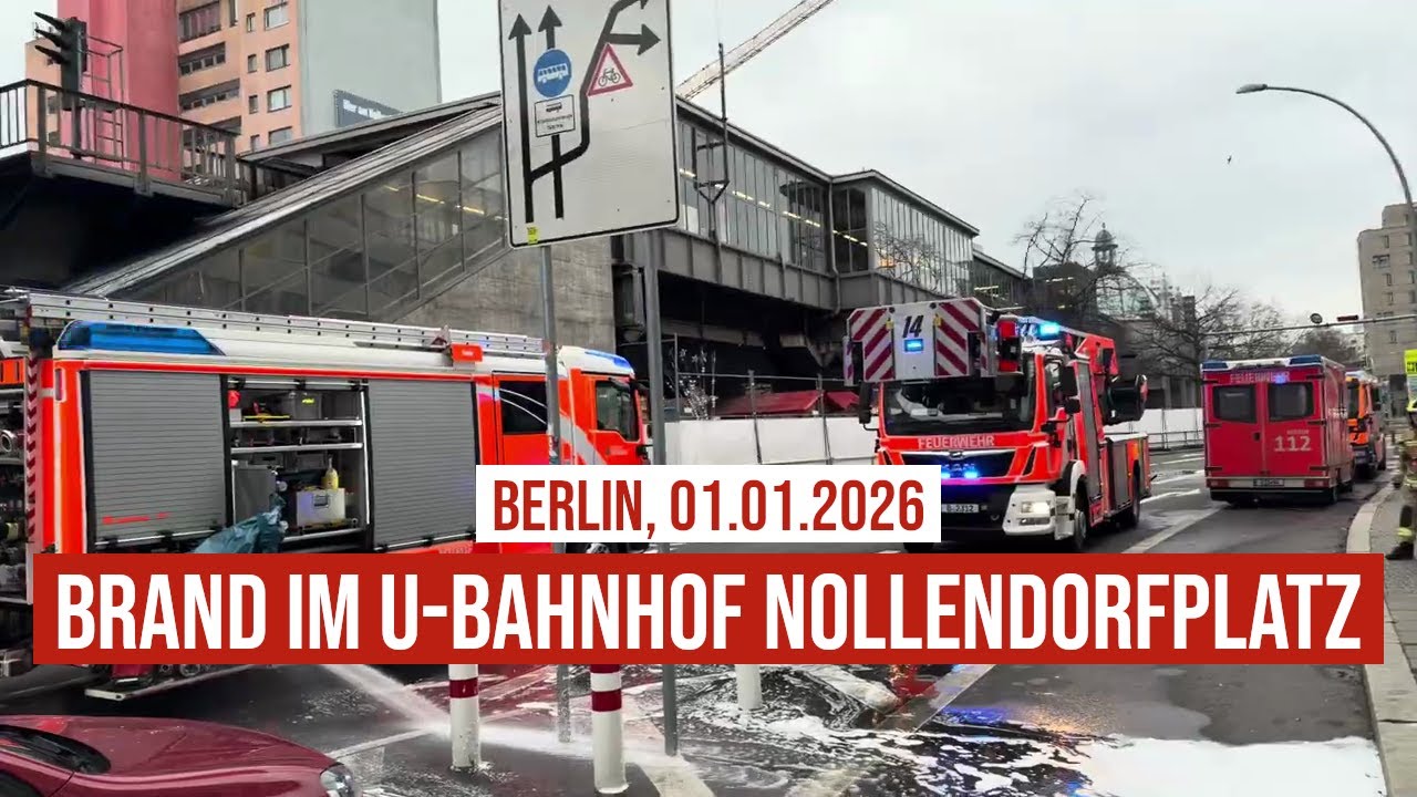 01.01.2026 #Berlin Brand im U-Bahnhof Nollendorfplatz: U1, U2, U3, U4 unterbrochen Feuerwehr-Einsatz