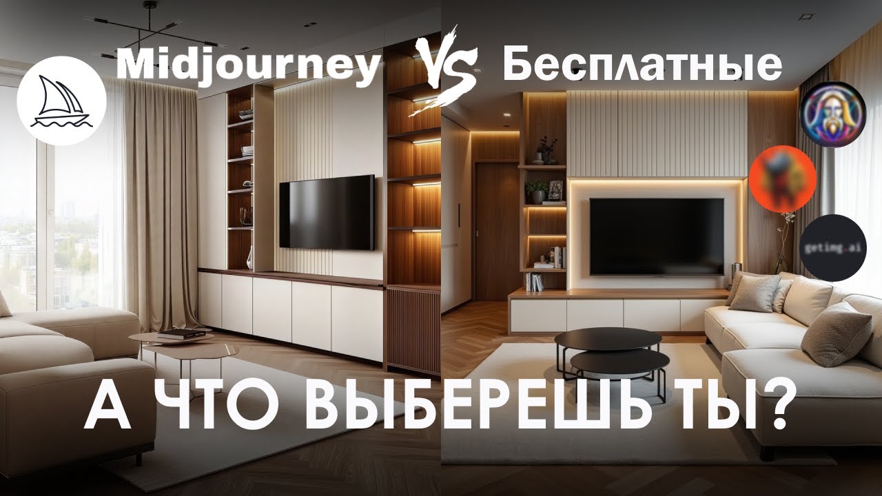 Бесплатные нейросети для дизайна интерьера: лучше или хуже Midjourney?