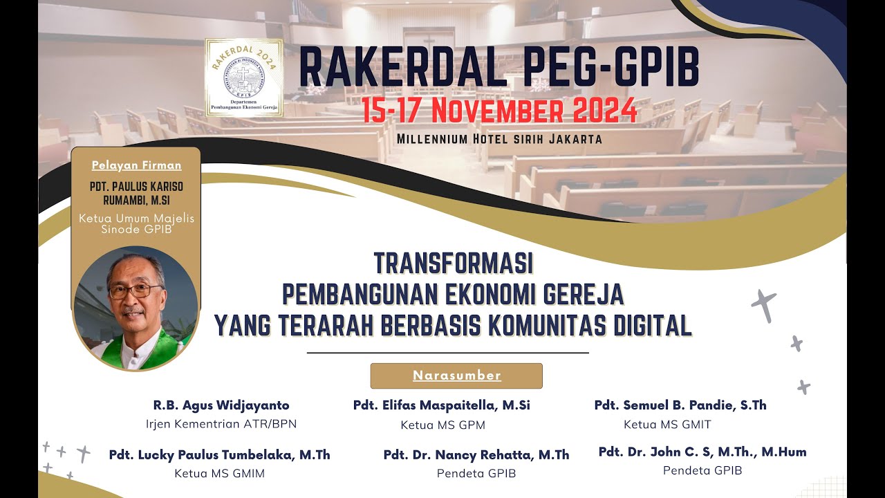 Ibadah Pembukaan RAKERKDAL PEG - GPIB 2024 | LIVE EVENT