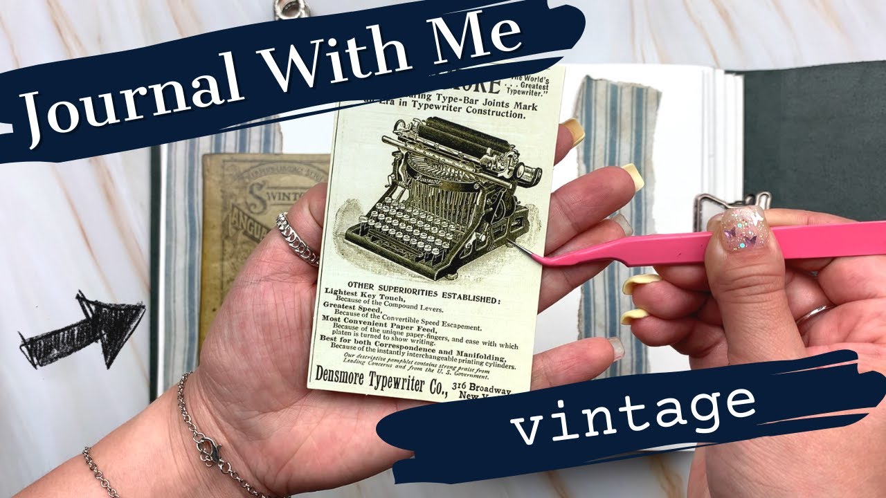(relaxing) ASMR | Vintage Art Journal With Me