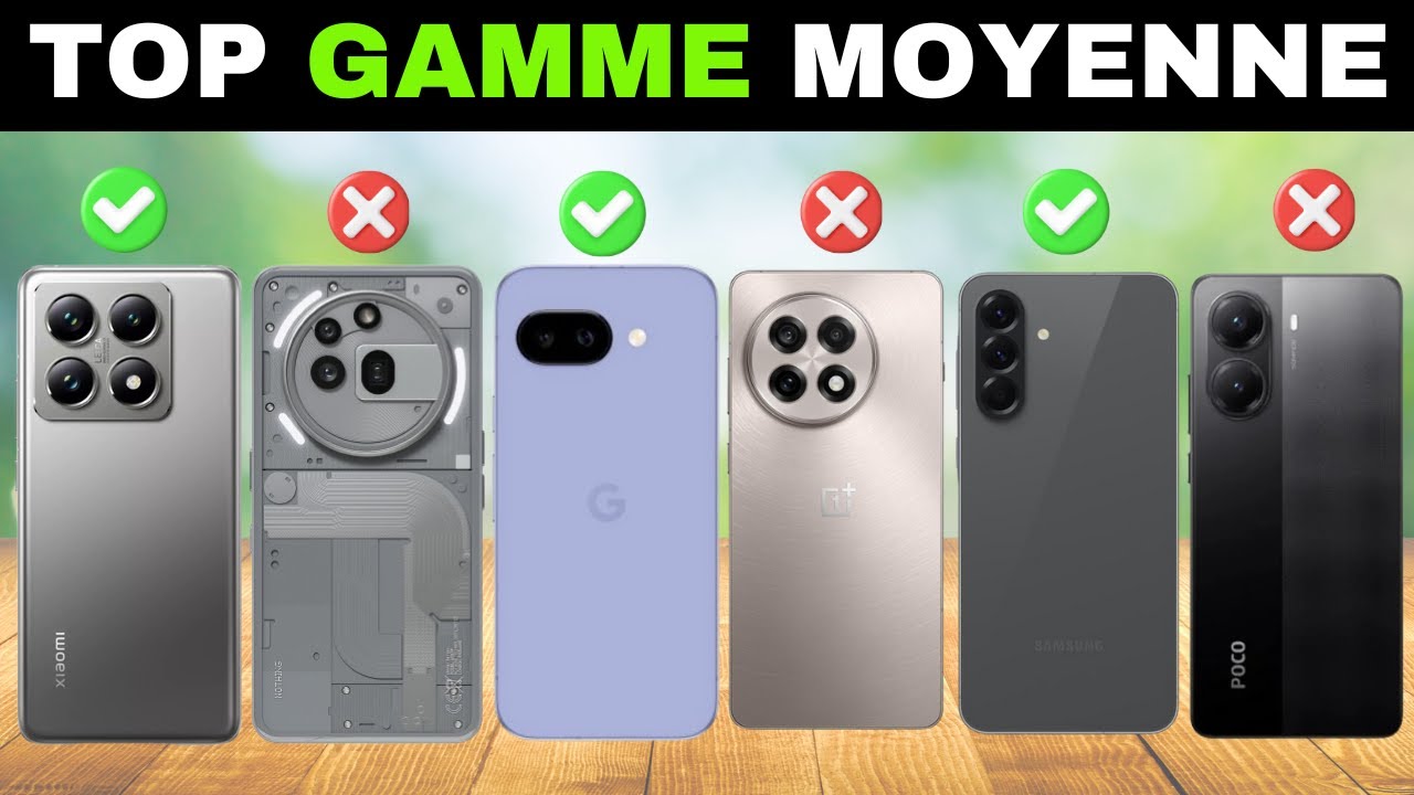 ✅ TOP 7 Meilleurs Smartphones Milieu de Gamme [2026] 📱Qualité-Prix