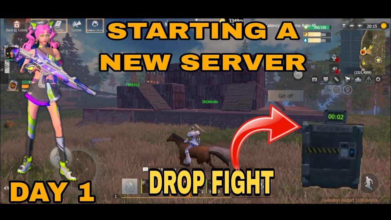 😎 I STARTED A NEW SERVER | DAY 1 |DROP PVP #lastislandofsurvival #newvideo #videos #hindigameplay 