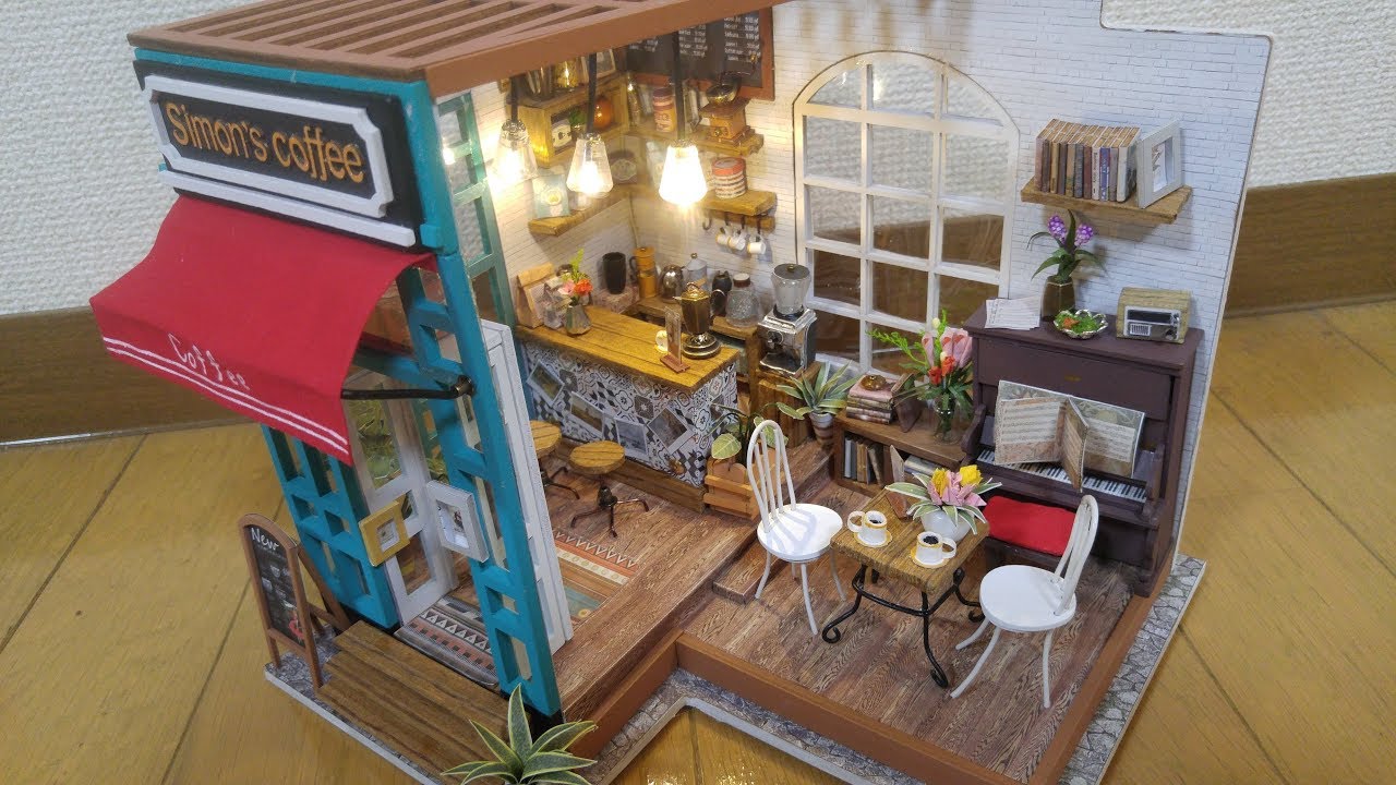 Miniature Dollhouse Kit | SIMON'S COFFEE - Robotime
