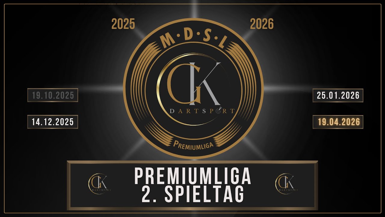 🎯💎 GK-Dartsport PremiumLiga 2025/26 - 2. Spieltag 💎🎯