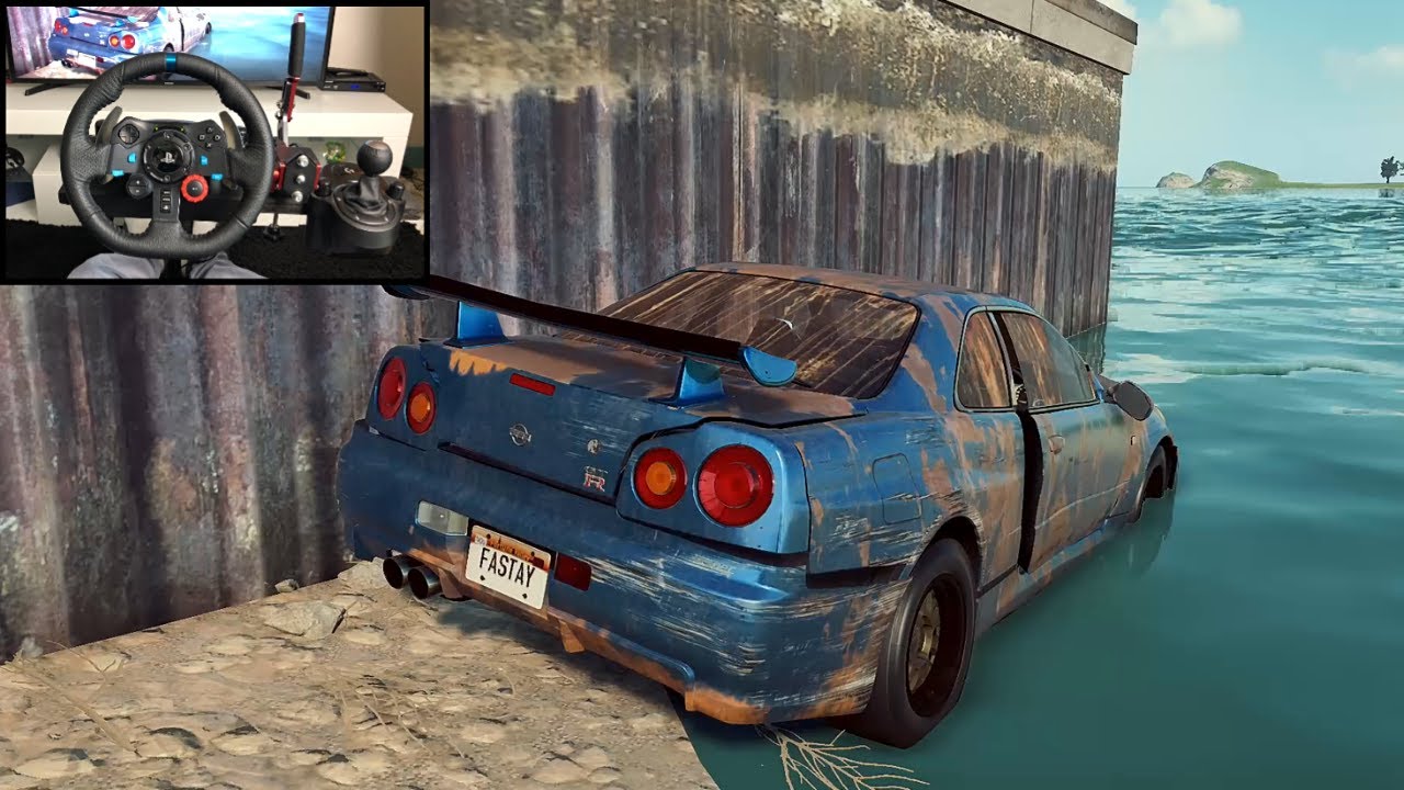 NFS HEAT Rebuilding a NISSAN SKYLINE GT-R R34 - LOGITECH G29 gameplay