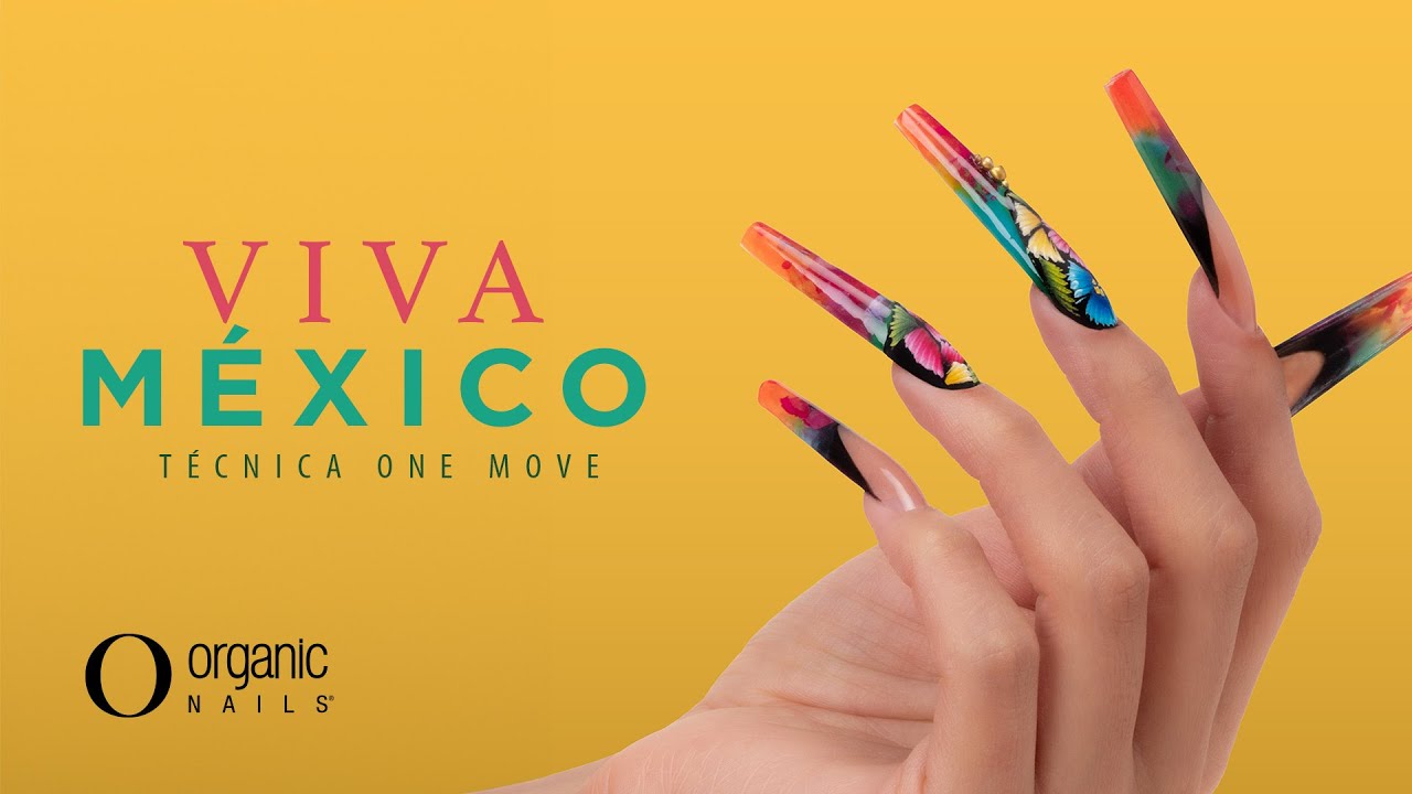 ¡Uñas Mexicanas by Organic Nails! Técnica Mano Alzada + Trap Design