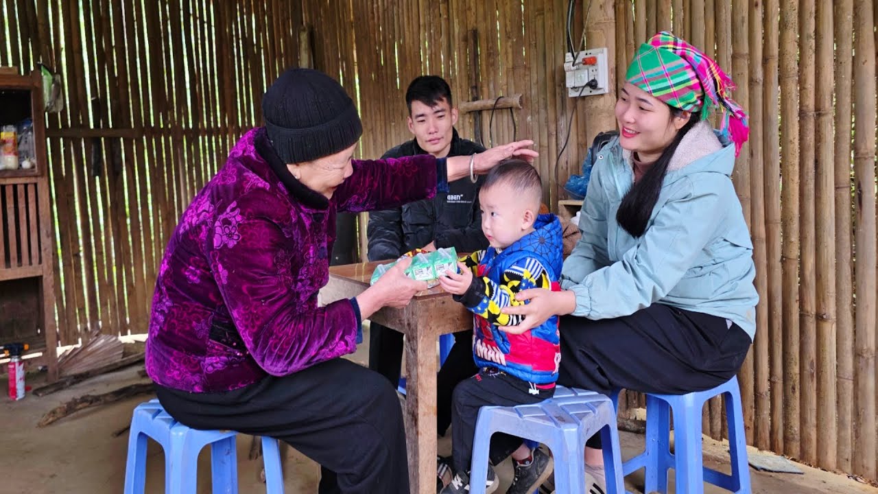 Grandma was very happy and excited to have a lovely new member in the family.