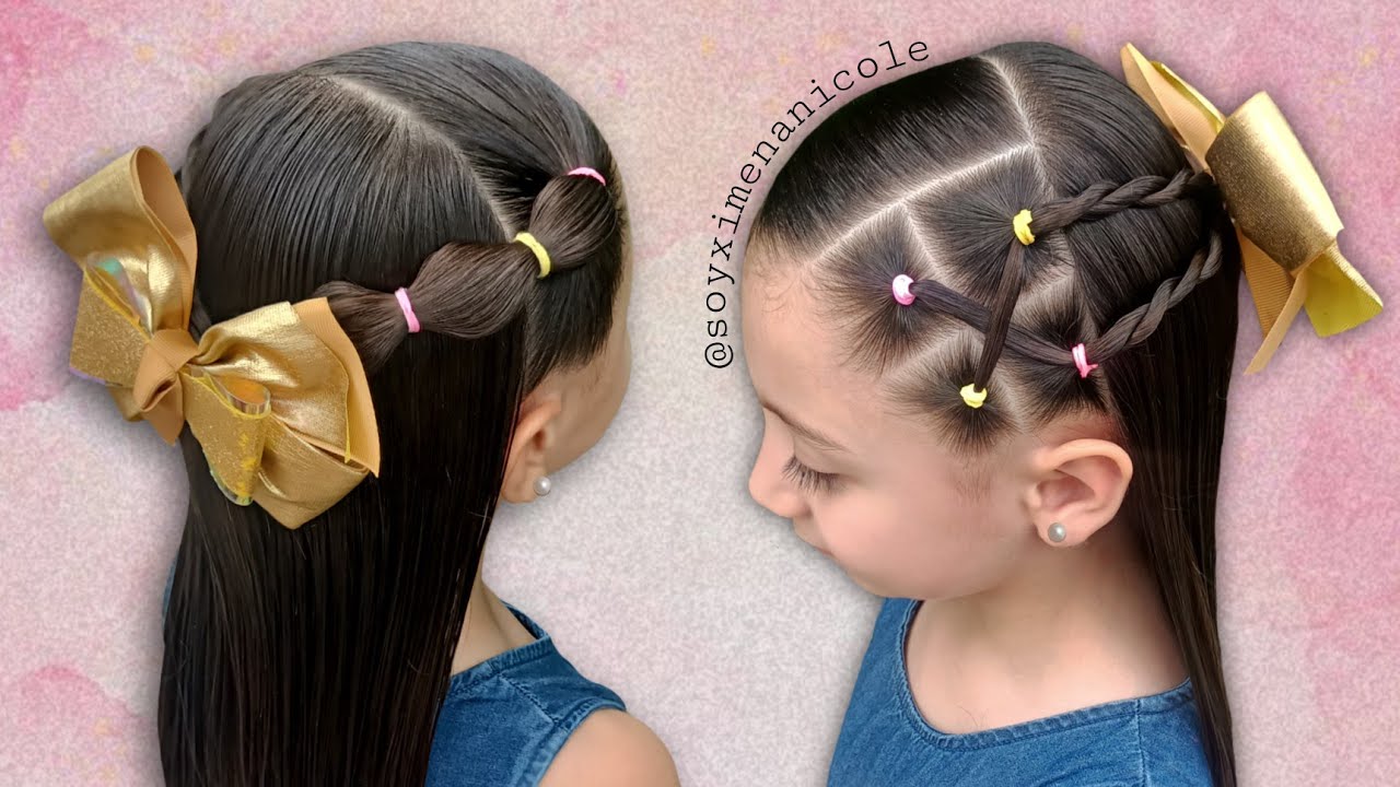 PEINADO PARA NI&Ntilde;AS CON CABELLO SUELTO 😍✨💖 PEINADOS F&Aacute;CILES