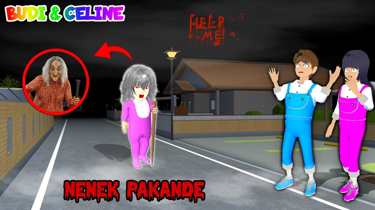 Yuta Mio Panik !!! Muncul Hantu Nenek Pakande 😱|Celine Kesurupan Tongkat Nenek Pakande Rambut Putih