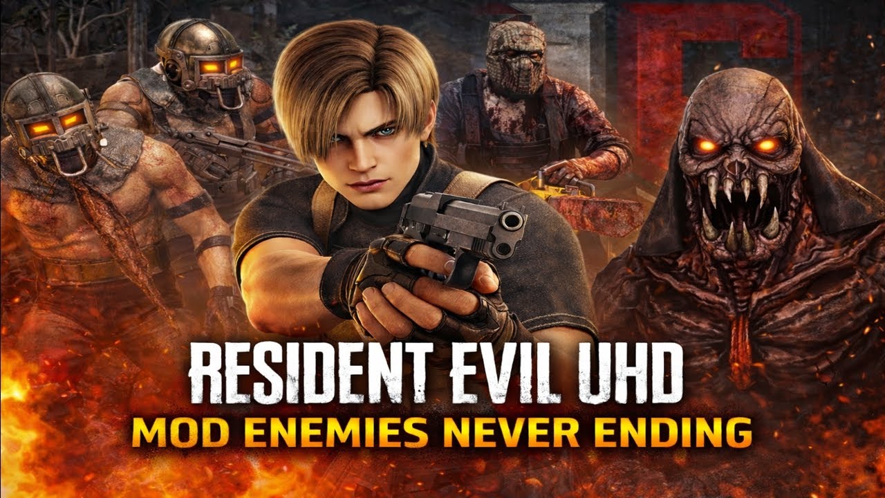 RESIDENT EVIL 4 UHD – MOD ENEMIES NEVER ENDING (HARDCORE) | PARTE 2 AO VIVO