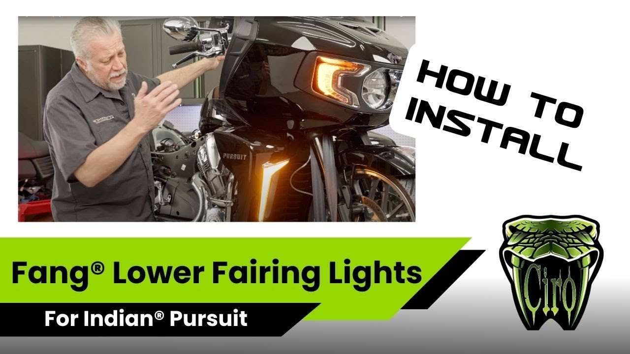 Fang Lower Fairing Lights for Indian Pursuit  / How to Install