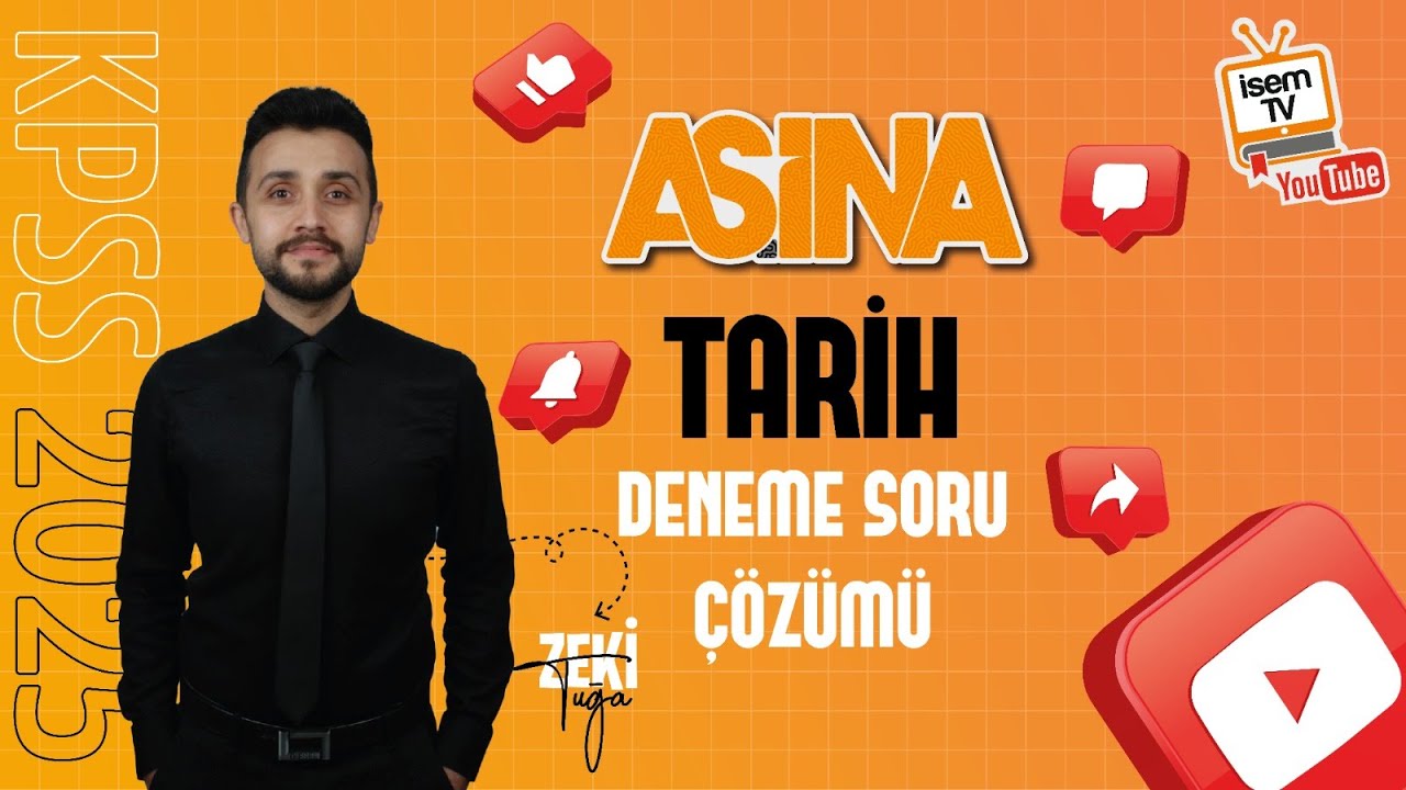 4) Kpss Tarih Deneme Sınavı - 4 - Zeki Tuğa / İsemTV 2024